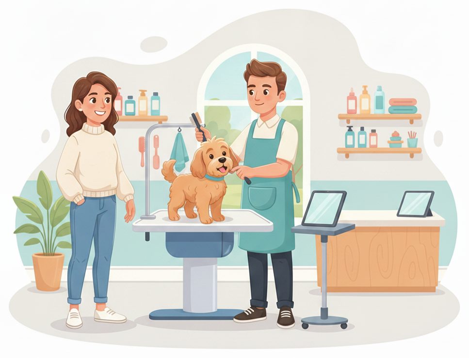 Pet groomers & grooming salons scene: Message the groomer, both ways.