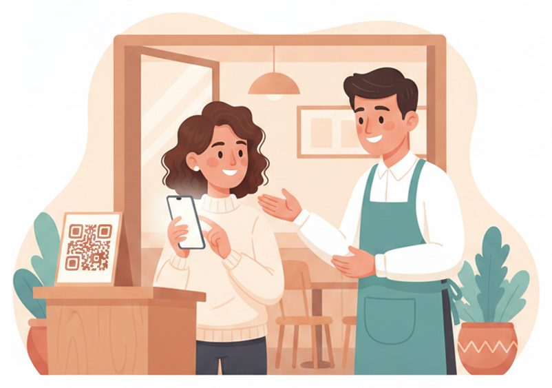 Restaurants & dine-in scene: Join the line from the QR.