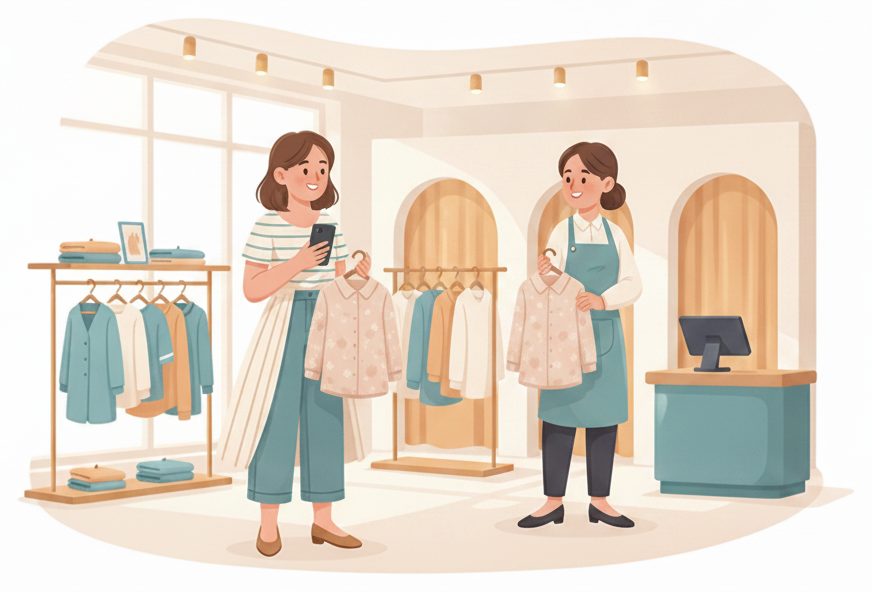 Retail & boutiques scene: Keep browsing while you wait.